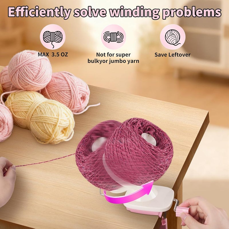 WildArtisan Yarn Winder,Yarn Ball,Easy to Set Up & Effortless to Use Yarn Cake Winder Makes Neat 3.5oz with Quiet Operation,Yarn Winder for Crocheting and Knitting Enthusiasts - Image 2